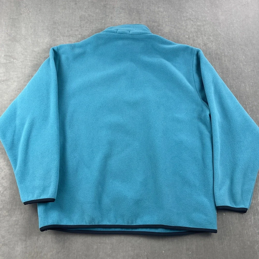 Nautica Mens XL‎ Turquoise Blue Fleece Quarter-Zip Pullover